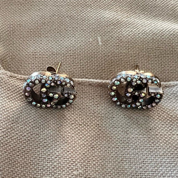 Gucci GG Marmont Crystal Stud Earrings - Picture 6 of 15